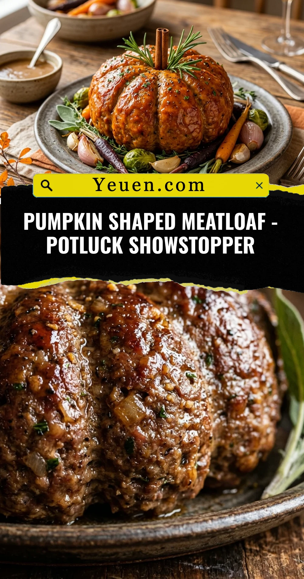 Pumpkin Shaped Meatloaf - Potluck Showstopper