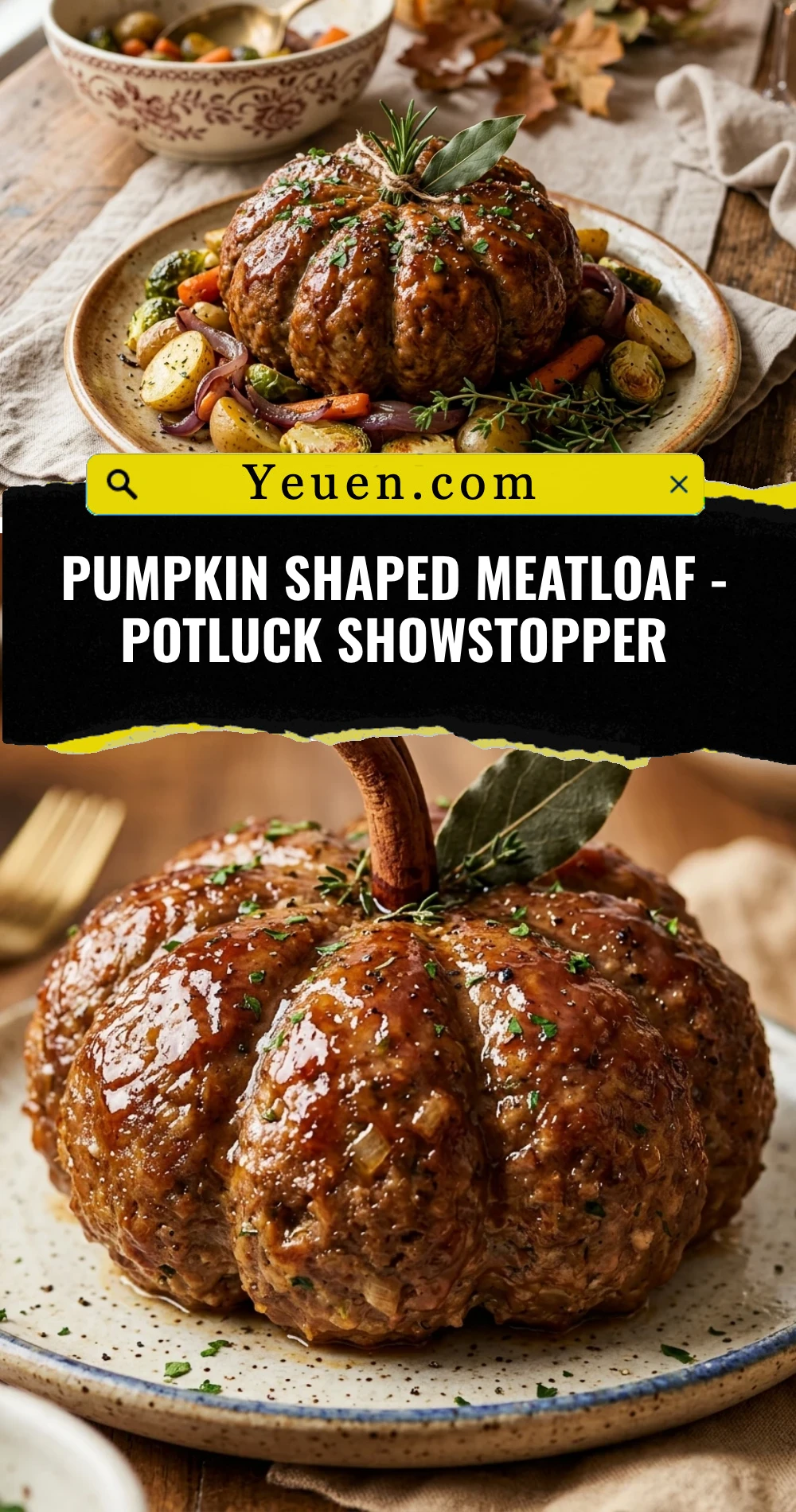 Pumpkin Shaped Meatloaf - Potluck Showstopper