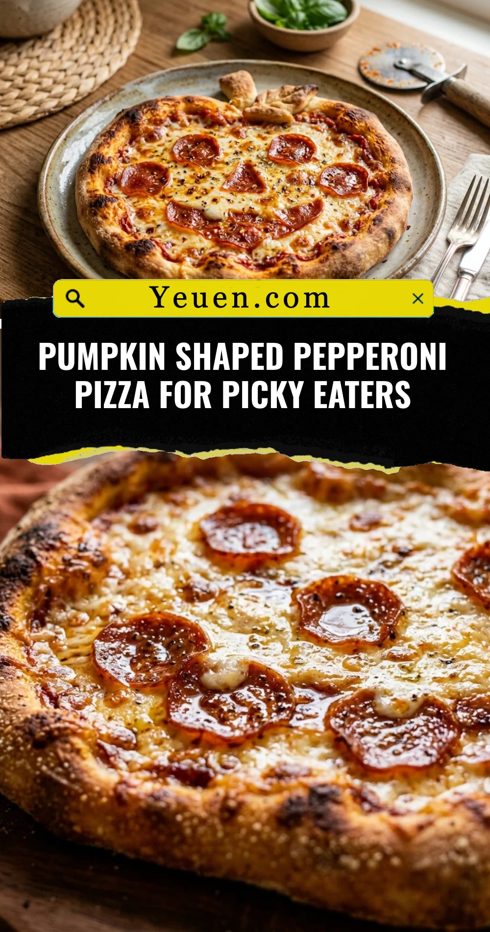 Pumpkin Shaped Pepperoni Pizza For Picky Eaters