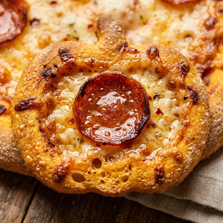 Pumpkin Shaped Pepperoni Pizza For Picky Eaters