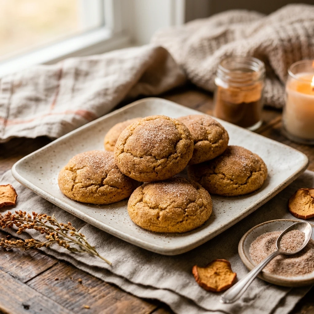 Pumpkin Snickerdoodle Cookies Soft Fall Desserts Viral Baking Easy