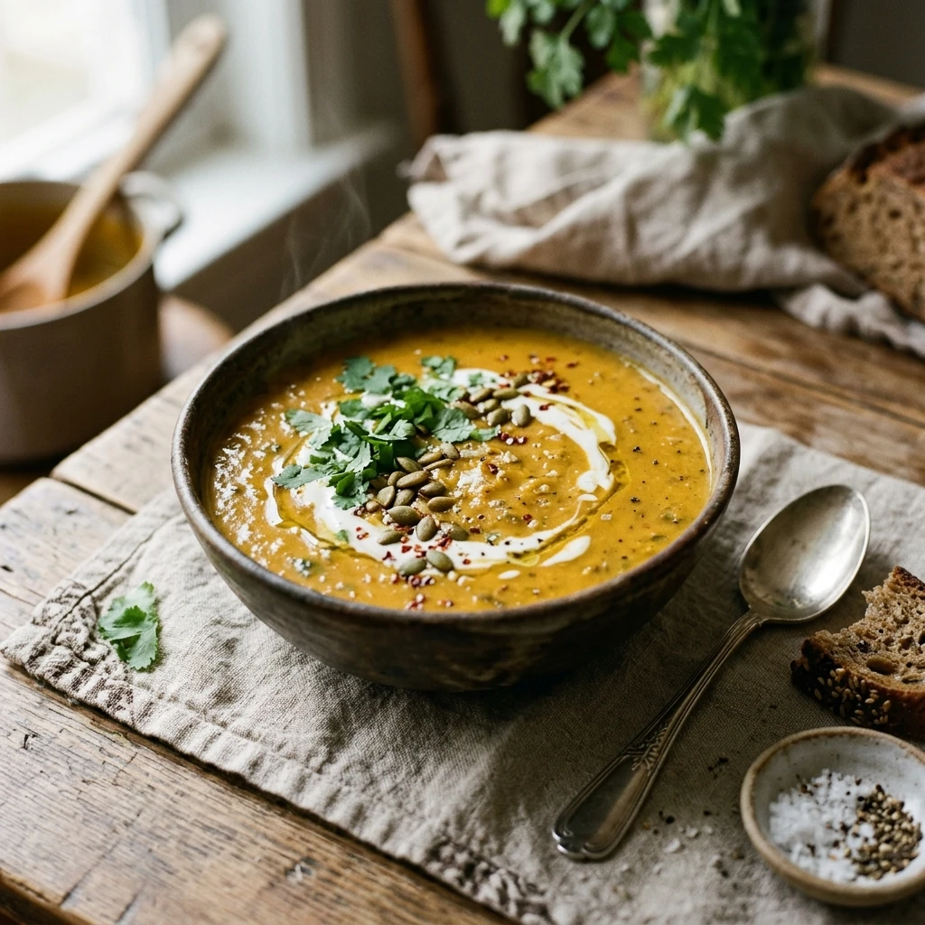 Pumpkin Soup With Coconut Milk And Curry Cozy One Pot