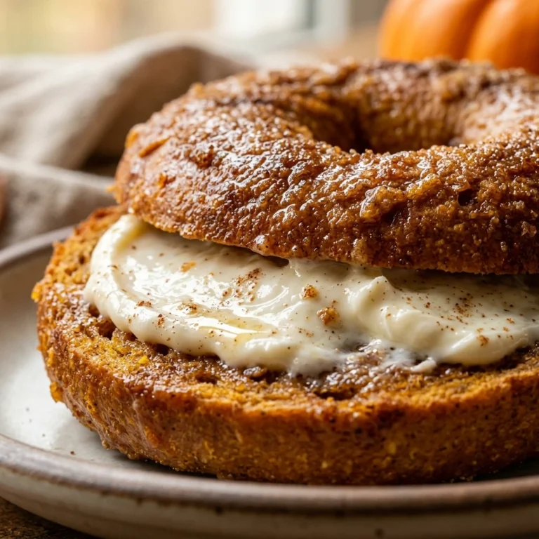 Pumpkin Spice Bagels With Cream Cheese Fall