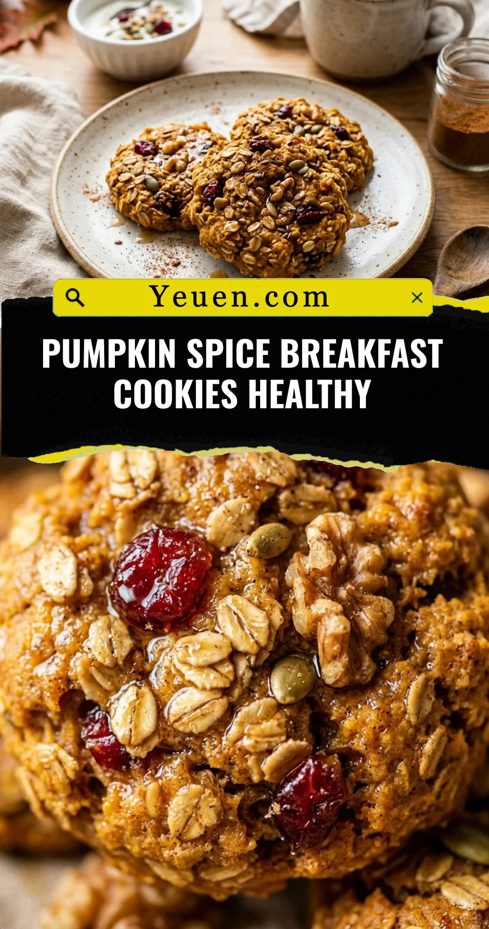 Pumpkin Spice Breakfast Cookies Healthy