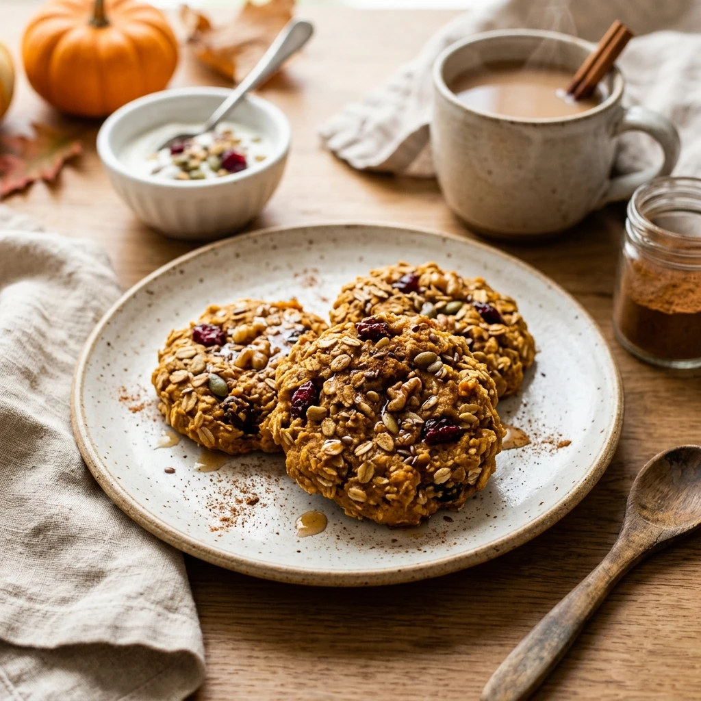 Pumpkin Spice Breakfast Cookies Healthy