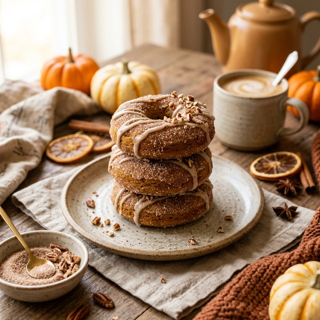 Pumpkin Spice Donuts Baked Fall