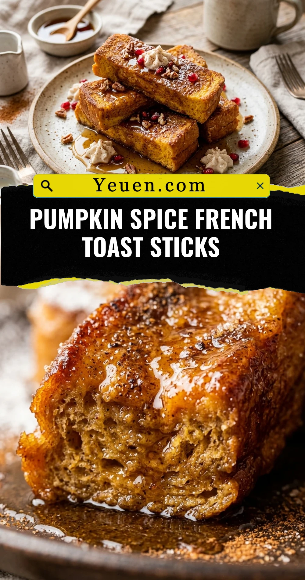 Pumpkin Spice French Toast Sticks