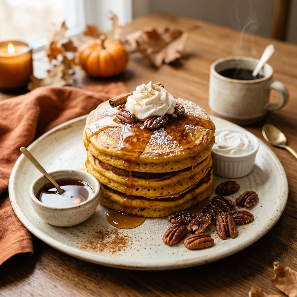 Pumpkin Spice Pancakes Fluffy Fall Breakfast