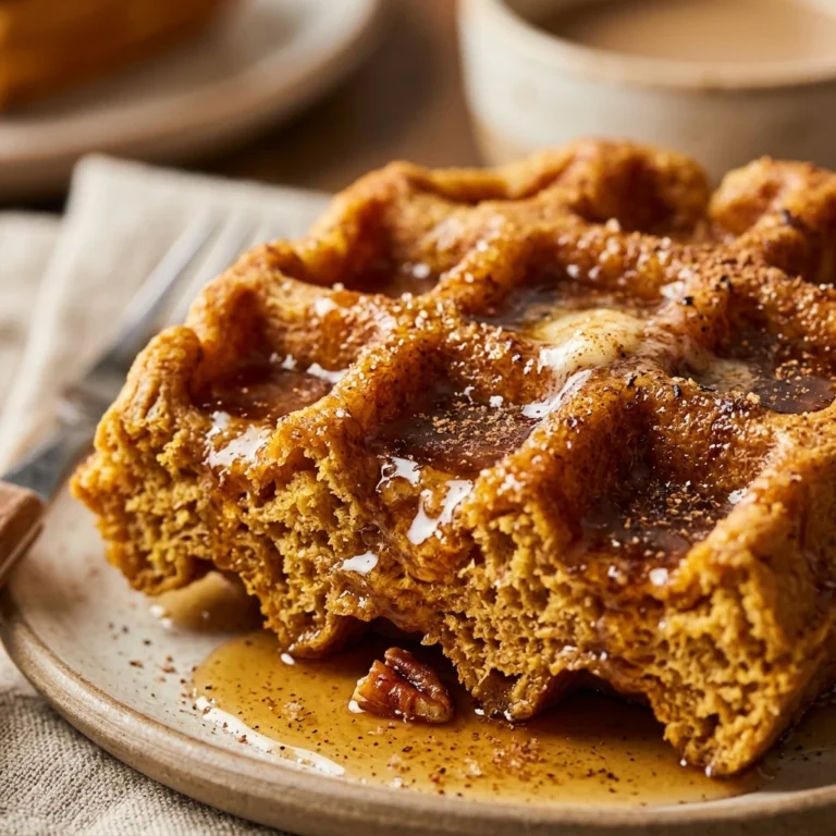 Pumpkin Waffles With Maple Syrup And Cinnamon Fall Morning
