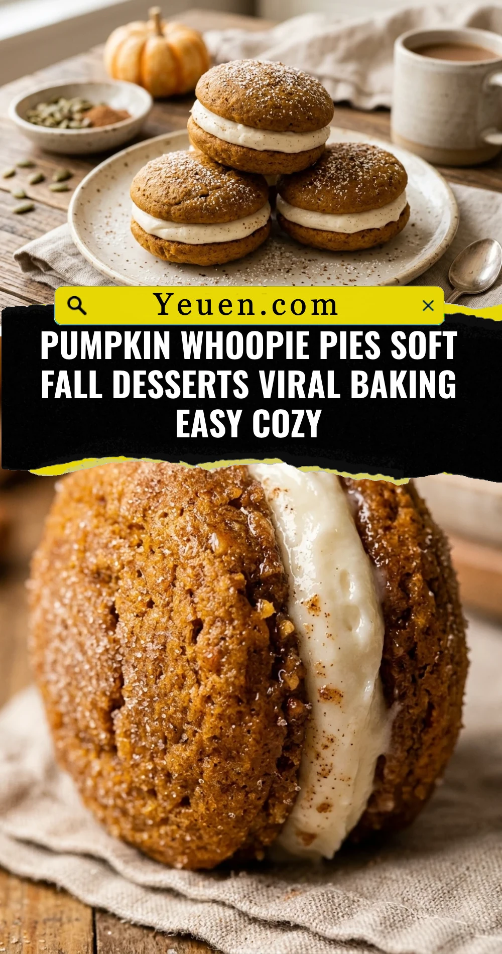 Pumpkin Whoopie Pies Soft Fall Desserts Viral Baking Easy Cozy