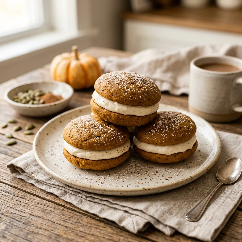 Pumpkin Whoopie Pies Soft Fall Desserts Viral Baking Easy Cozy