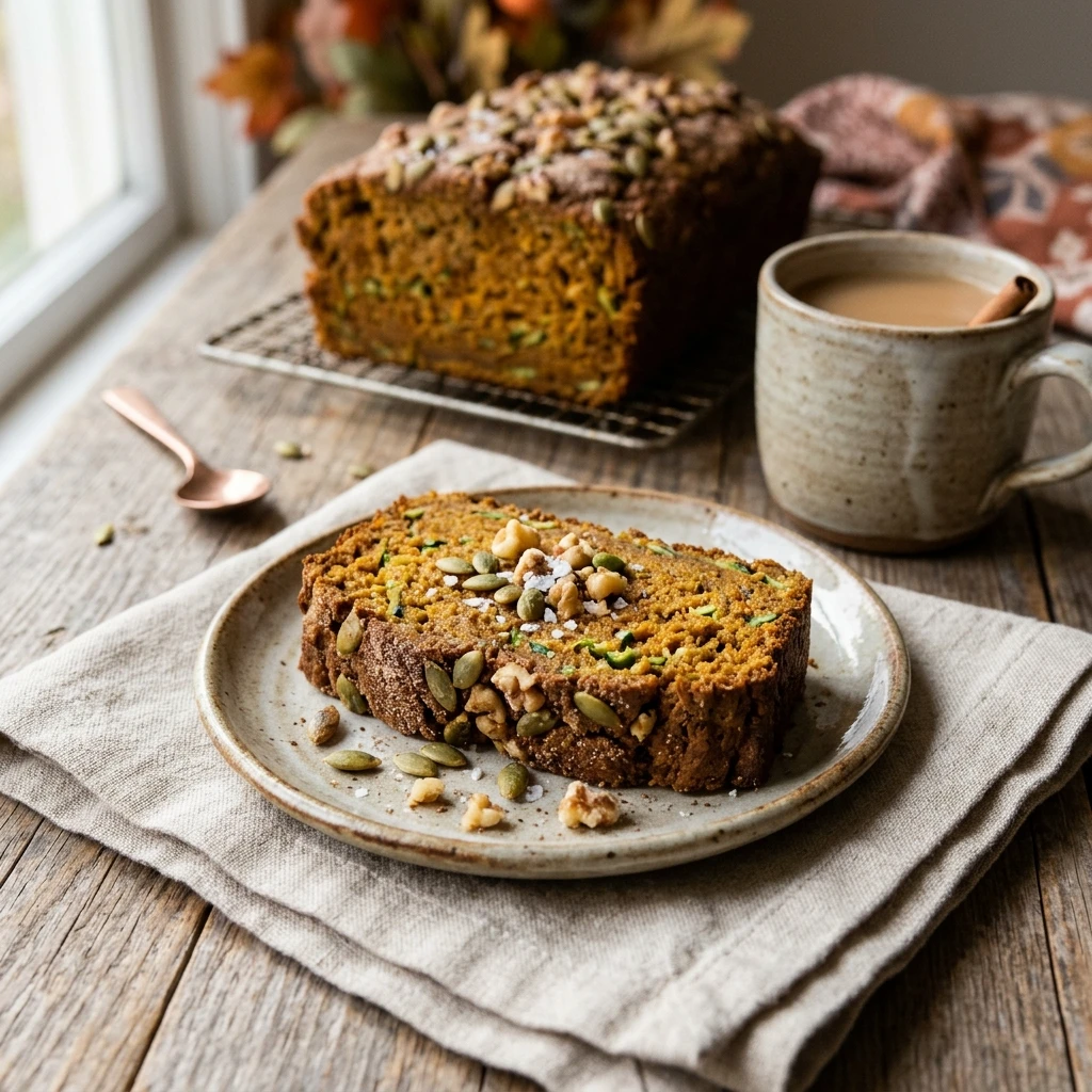 Pumpkin Zucchini Bread Moist Fall Baking Healthy Cozy Easy