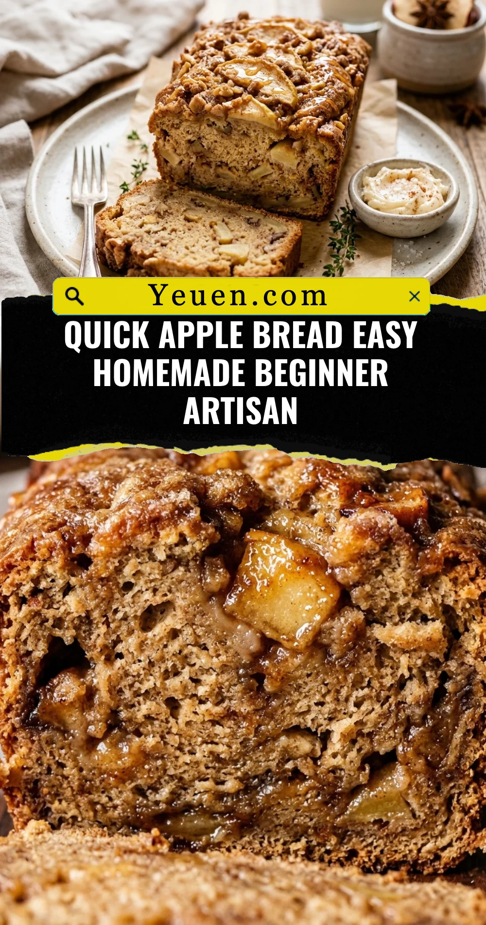 Quick Apple Bread Easy Homemade Beginner Artisan