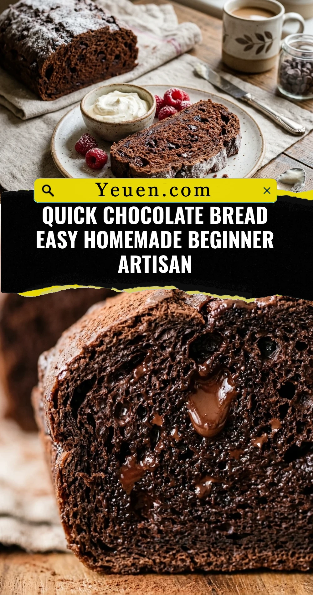 Quick Chocolate Bread Easy Homemade Beginner Artisan