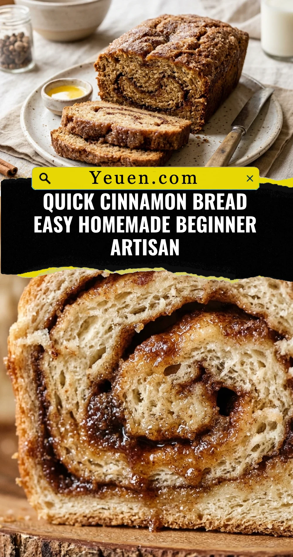 Quick Cinnamon Bread Easy Homemade Beginner Artisan
