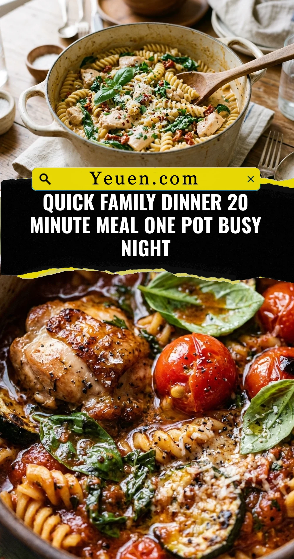 Quick Family Dinner 20 Minute Meal One Pot Busy Night