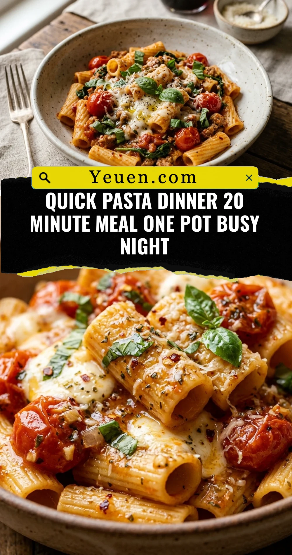 Quick Pasta Dinner 20 Minute Meal One Pot Busy Night