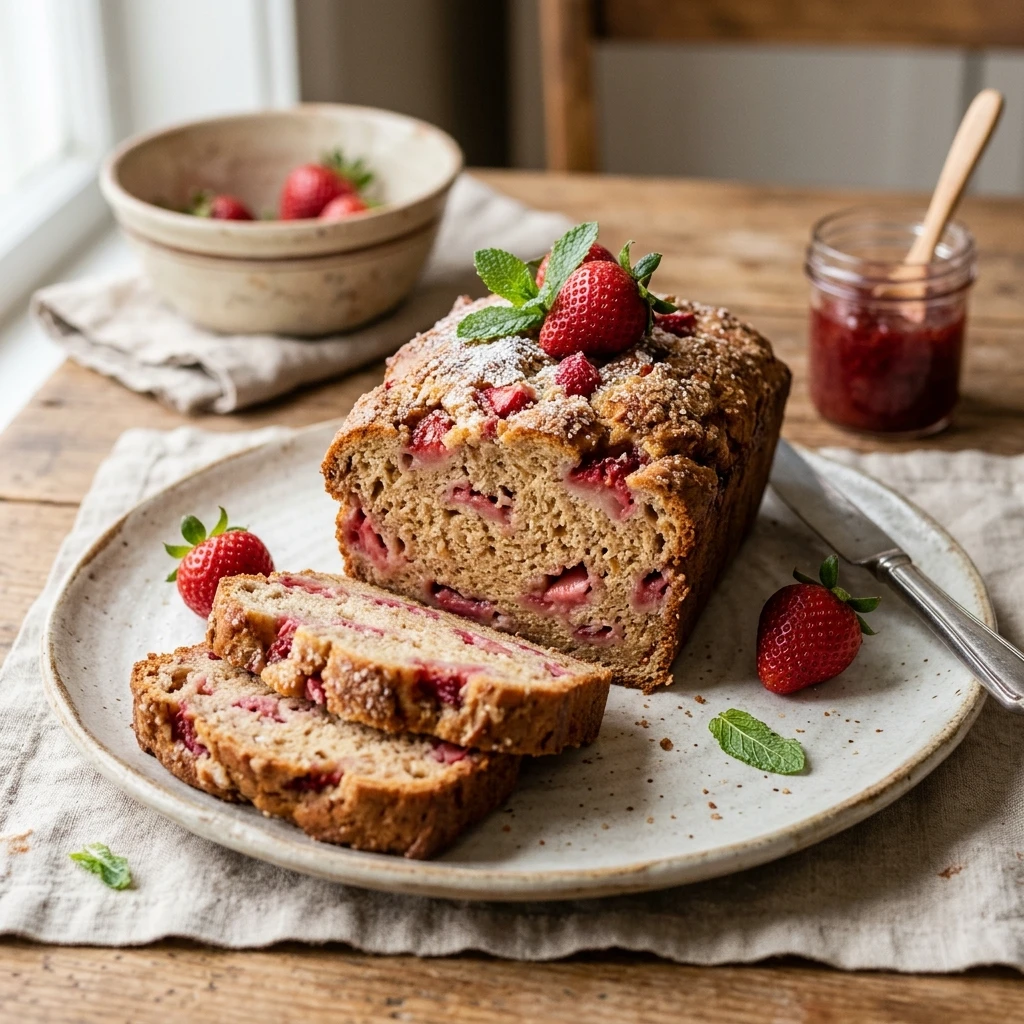 Quick Strawberry Bread Easy Homemade Beginner Artisan