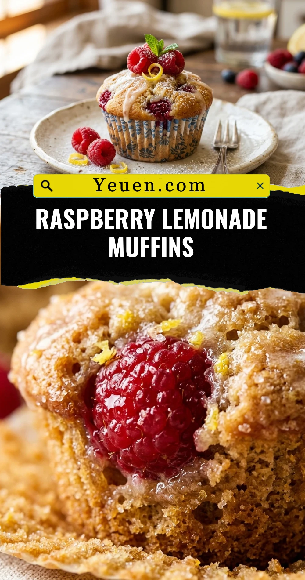 Raspberry Lemonade Muffins