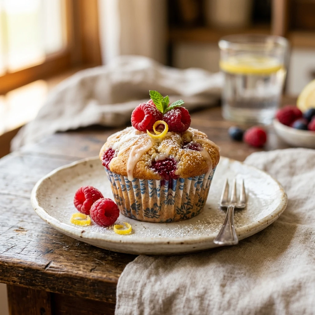 Raspberry Lemonade Muffins
