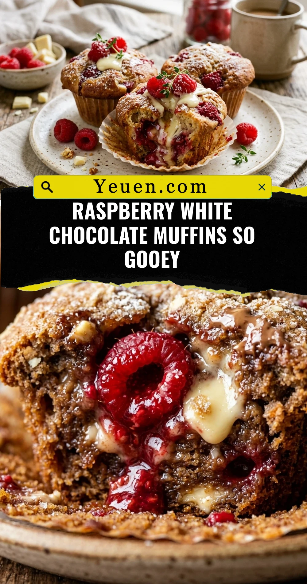 Raspberry White Chocolate Muffins So Gooey