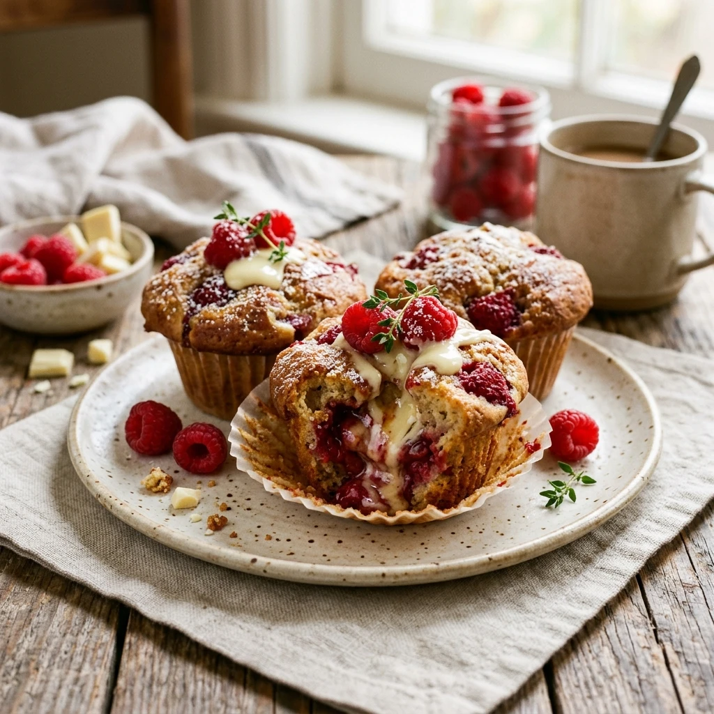 Raspberry White Chocolate Muffins So Gooey