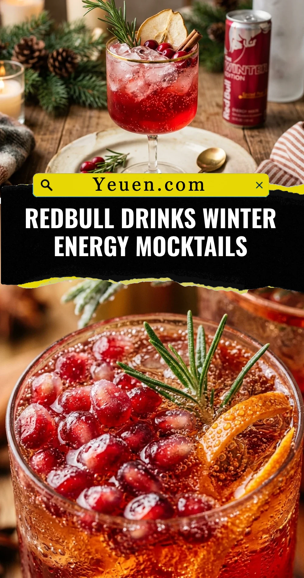Redbull Drinks Winter Energy Mocktails