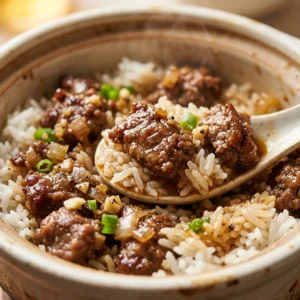 Rice Cooker Beef Hack One Pot Easy Fluffy Rice Dinner