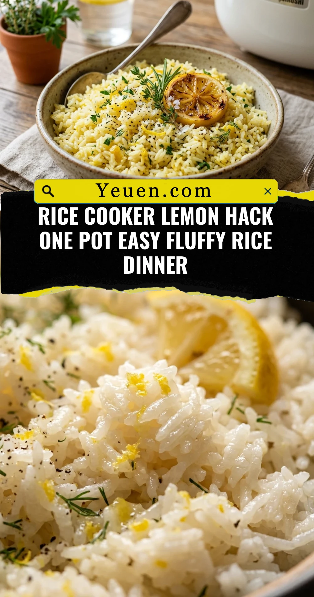 Rice Cooker Lemon Hack One Pot Easy Fluffy Rice Dinner
