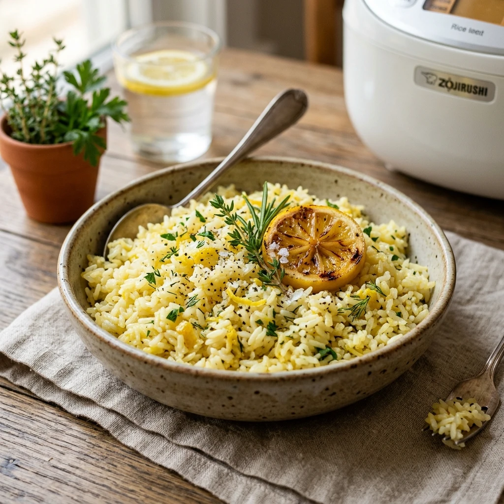 Rice Cooker Lemon Hack One Pot Easy Fluffy Rice Dinner