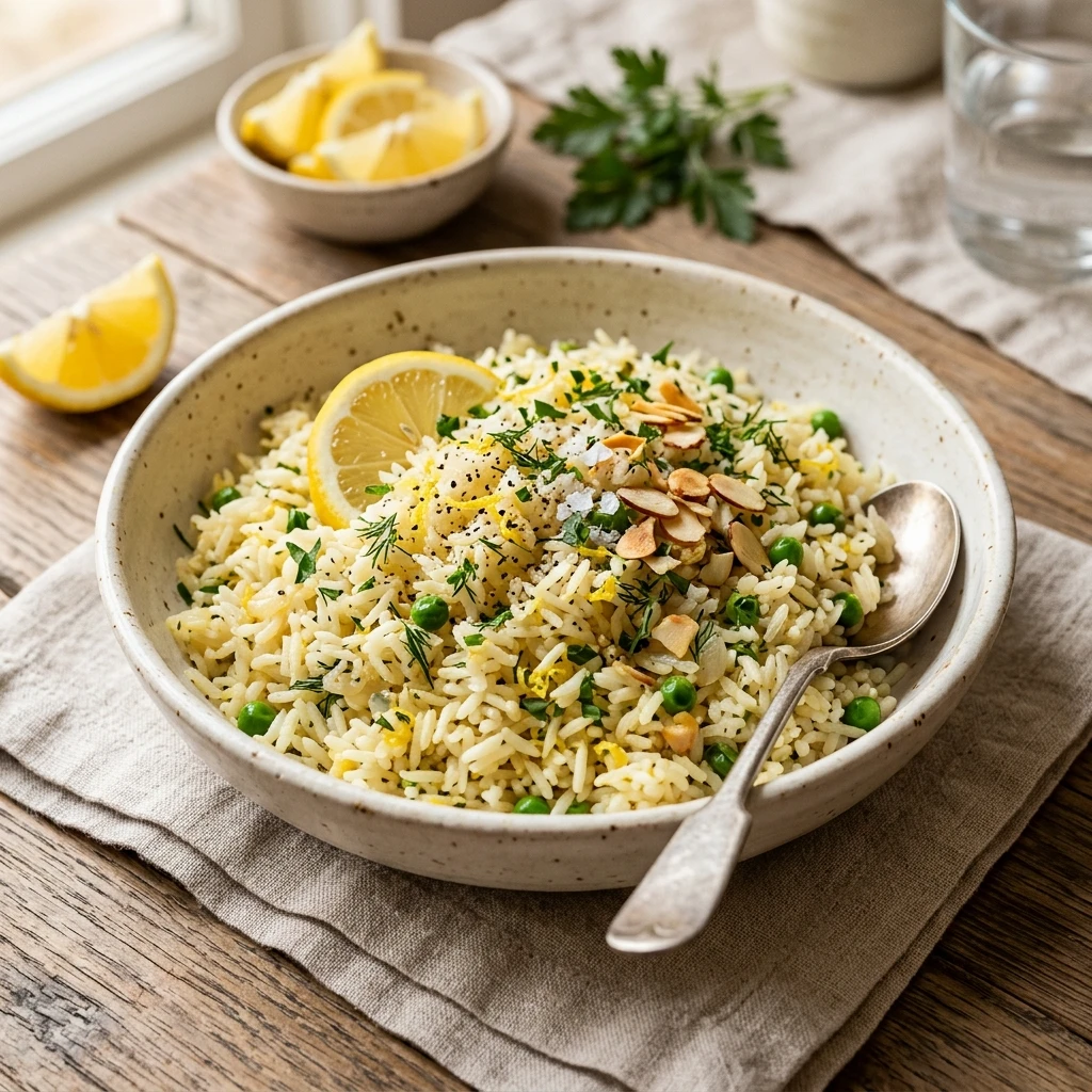 Rice Pilaf Lemon Recipe One Pot Fluffy Easy Family Budget