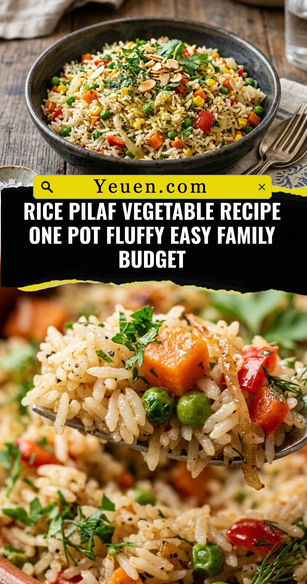 Rice Pilaf Vegetable Recipe One Pot Fluffy Easy Family Budget
