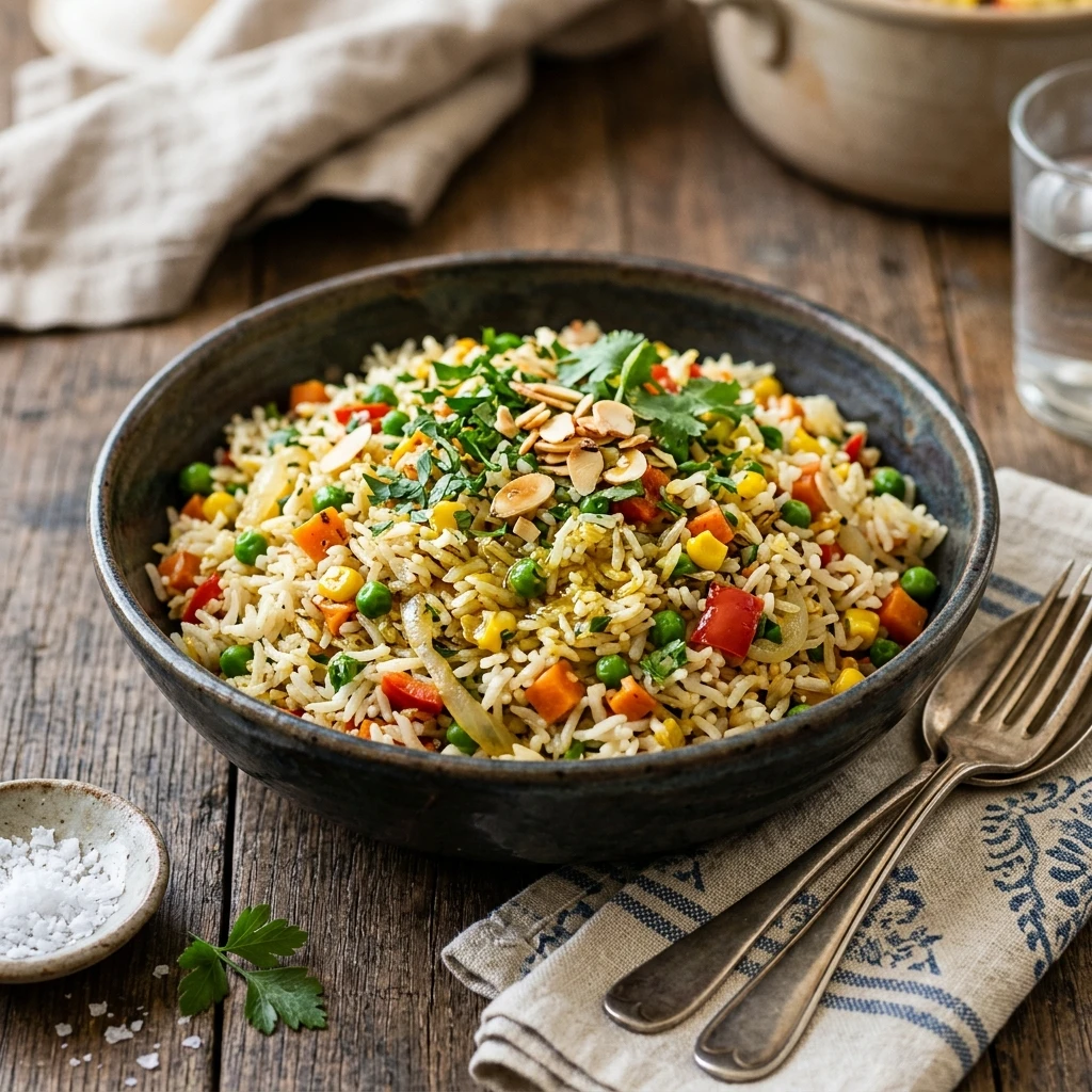 Rice Pilaf Vegetable Recipe One Pot Fluffy Easy Family Budget