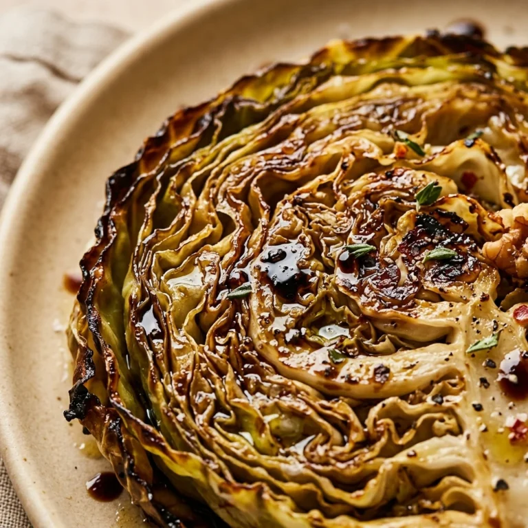 Roasted Cabbage Steaks With Balsamic