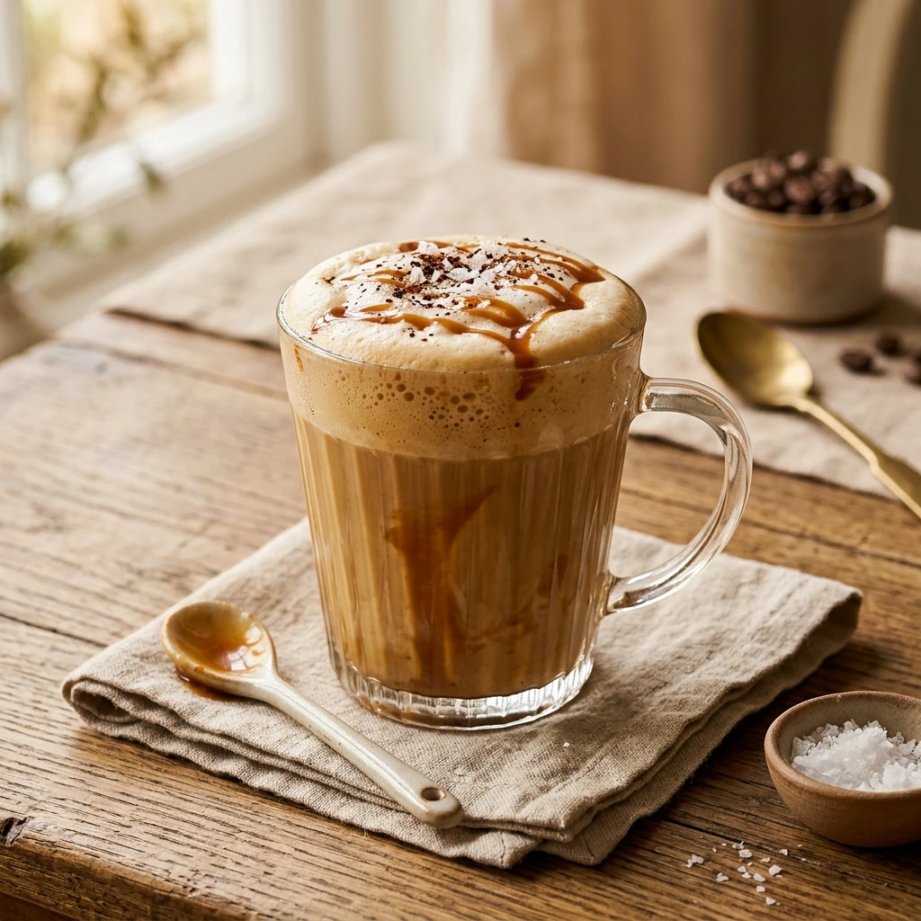 Salted Caramel Proffee - 3 Ingredient High Protein Coffee