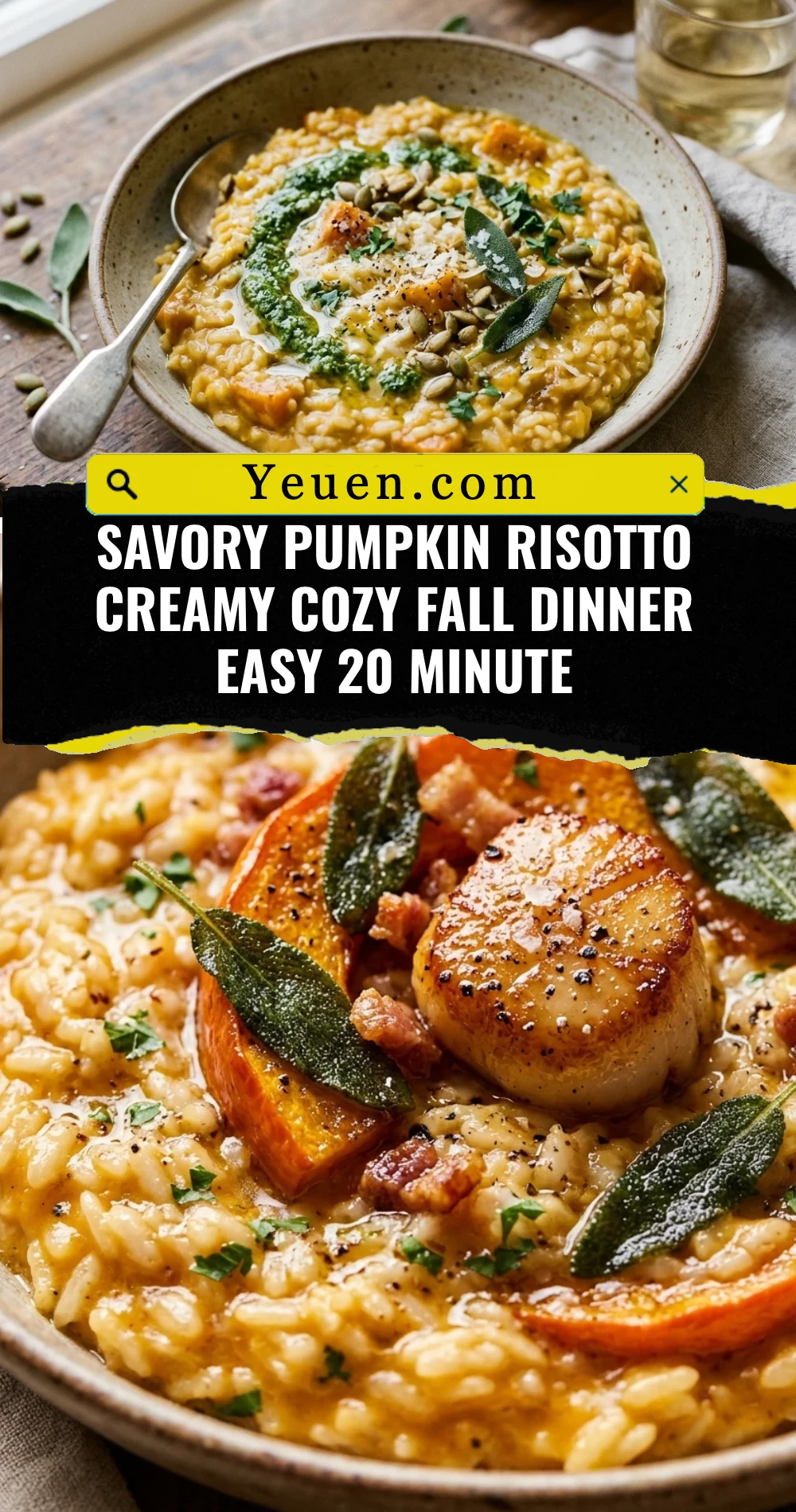 Savory Pumpkin Risotto Creamy Cozy Fall Dinner Easy 20 Minute