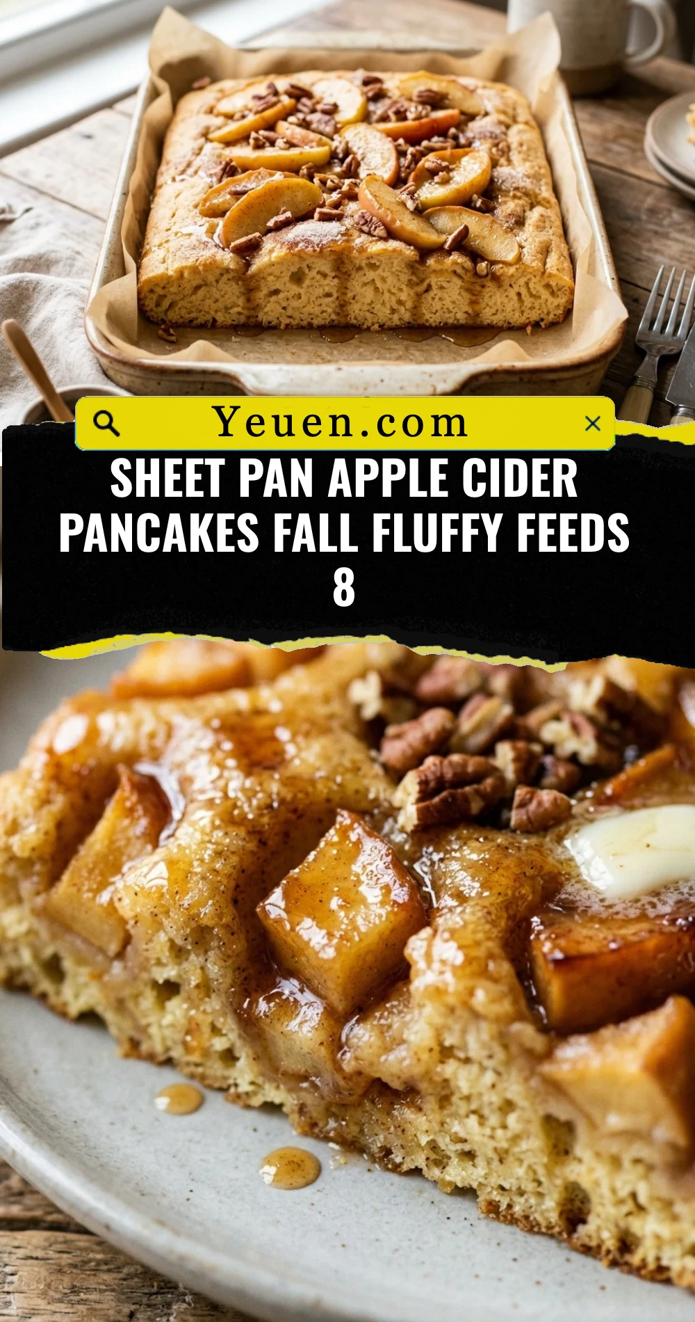 Sheet Pan Apple Cider Pancakes Fall Fluffy Feeds 8