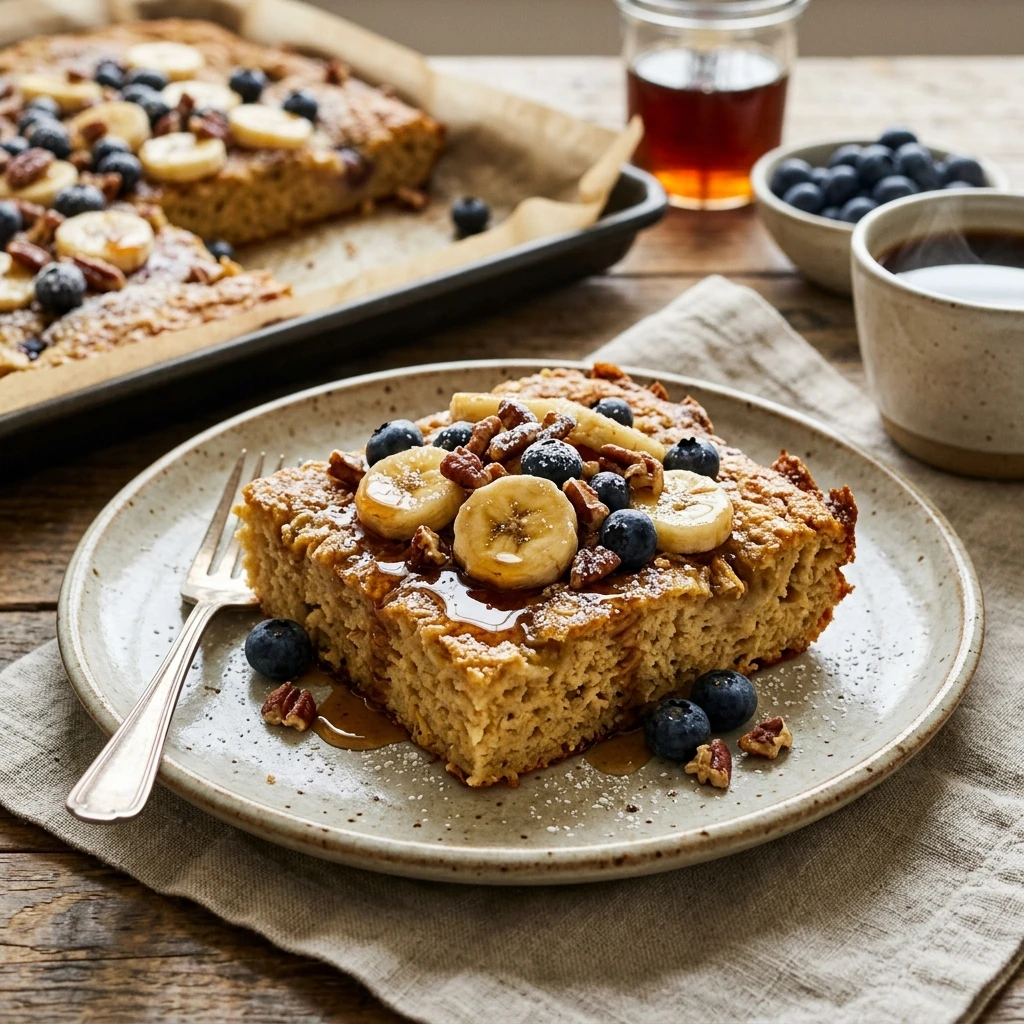 Sheet Pan Banana Pancakes 3 Ingredient Fluffy No Flour