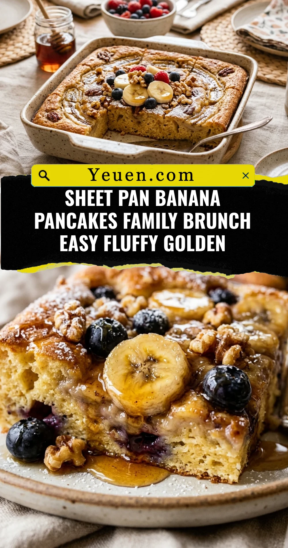 Sheet Pan Banana Pancakes Family Brunch Easy Fluffy Golden
