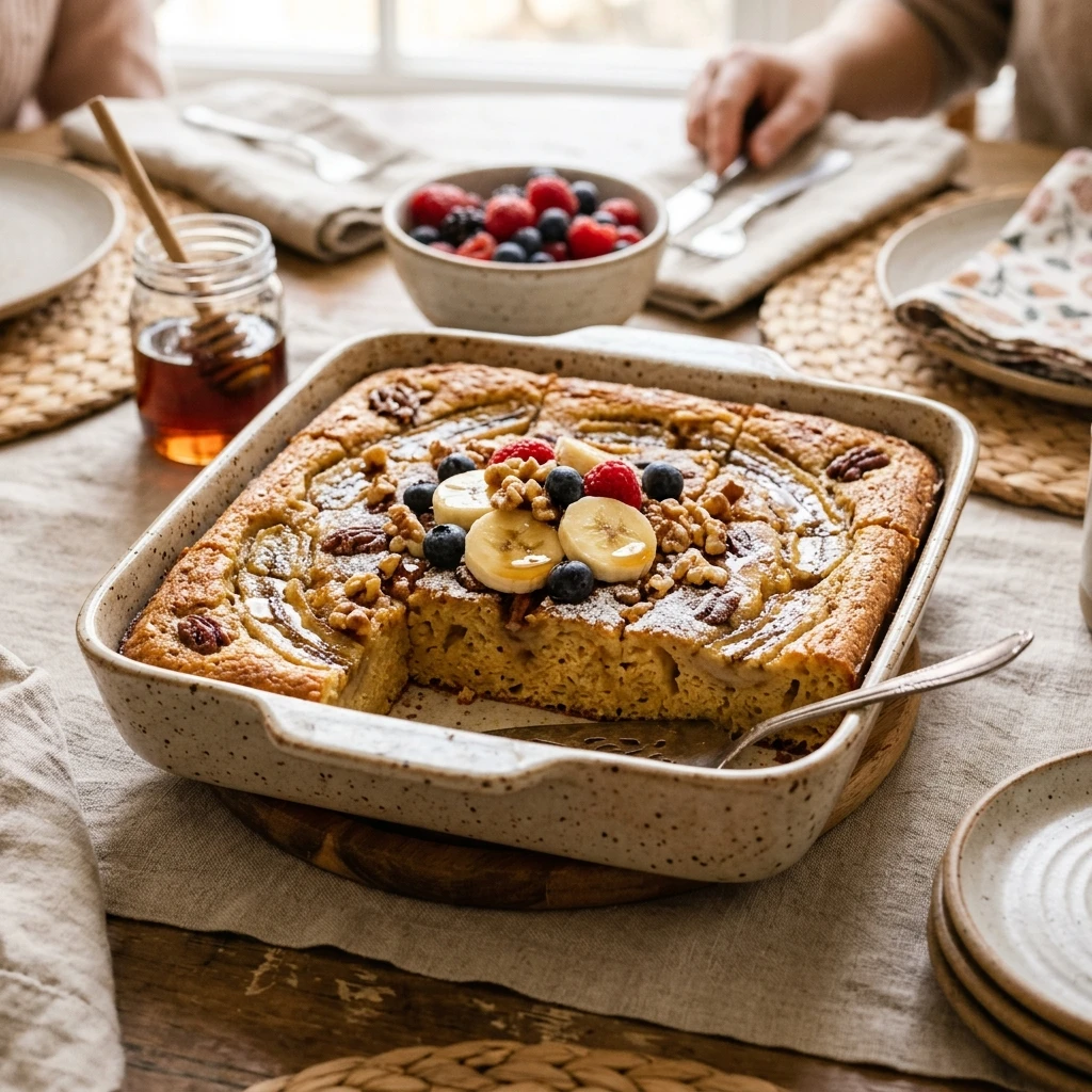 Sheet Pan Banana Pancakes Family Brunch Easy Fluffy Golden