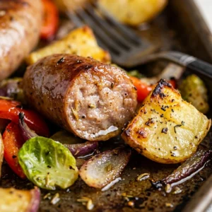 Sheet Pan Bratwurst Dinner One Pan Easy 20 Min Family