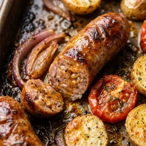 Sheet Pan Bratwurst Dinner One Pan Easy 20 Min Family