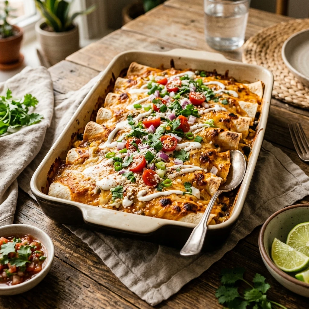 Sheet Pan Breakfast Enchiladas Cheesy Feeds 10 Make Ahead