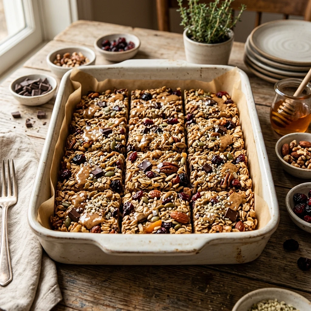 Sheet Pan Breakfast Granola Bars No Bake Feeds 12 Meal Prep