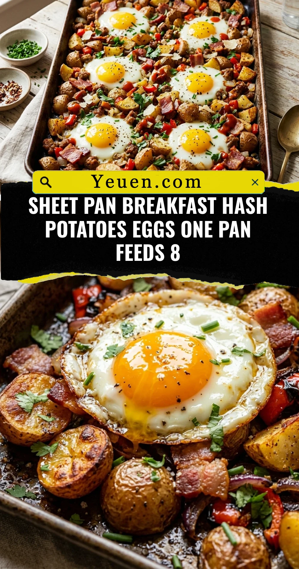 Sheet Pan Breakfast Hash Potatoes Eggs One Pan Feeds 8