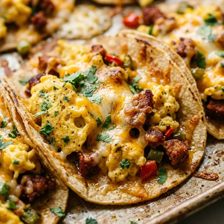 Sheet Pan Breakfast Tacos Eggs Cheese Feeds 10 Easy