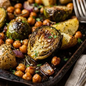 Sheet Pan Brussels Sprouts Dinner One Pan Easy 20 Min Family Vegetarian