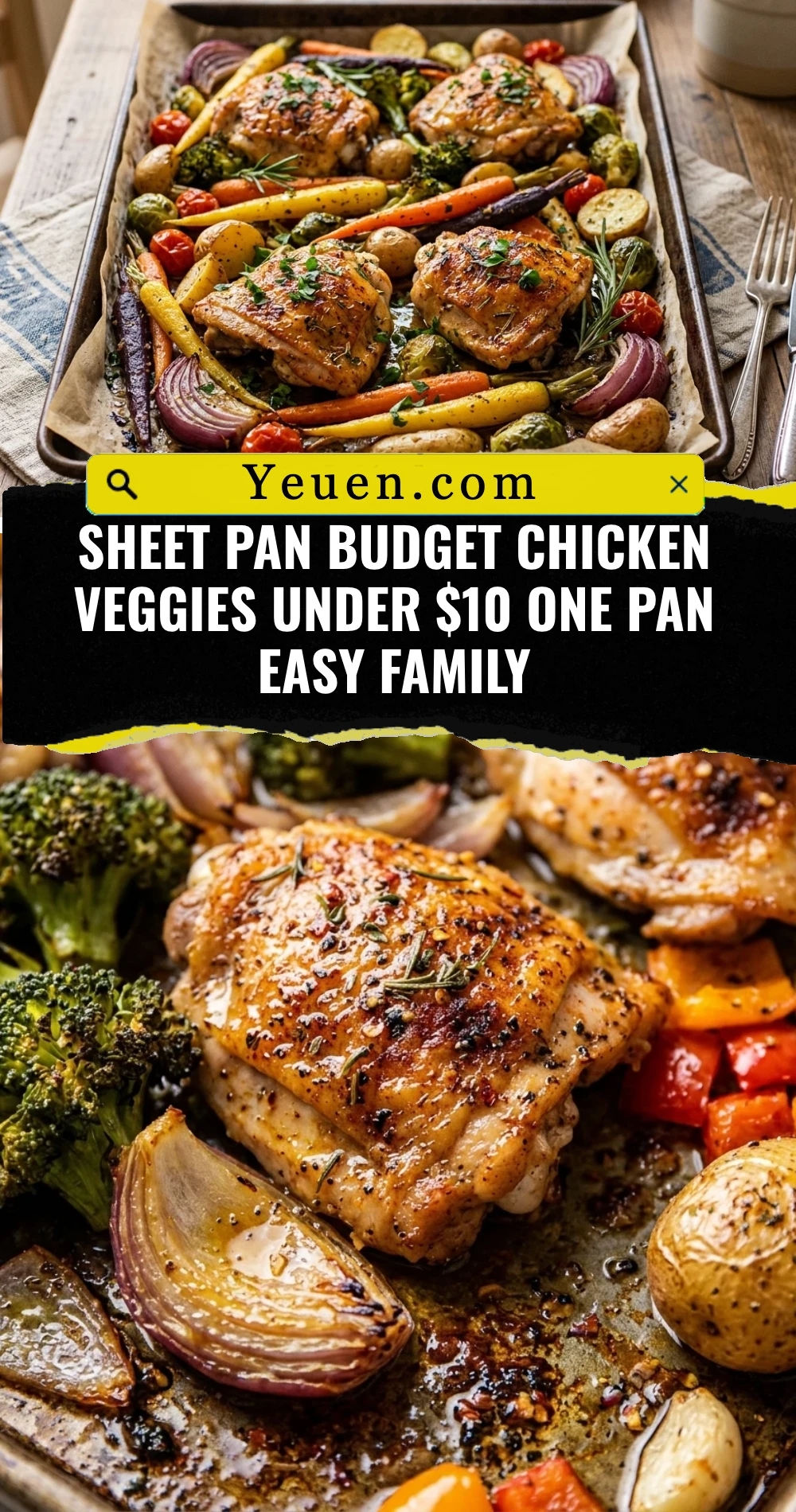 Sheet Pan Budget Chicken Veggies Under $10 One Pan Easy Family