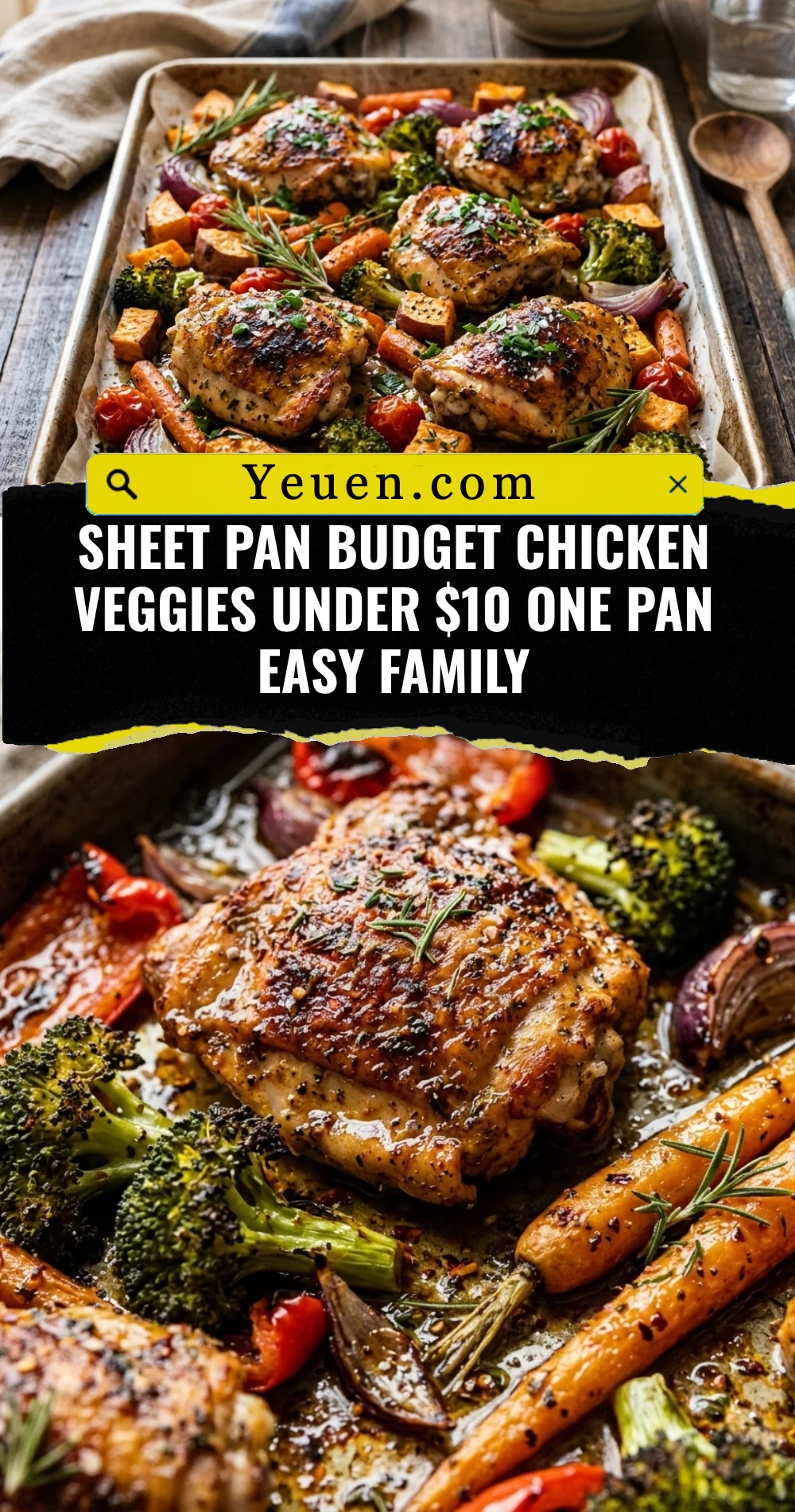 Sheet Pan Budget Chicken Veggies Under $10 One Pan Easy Family