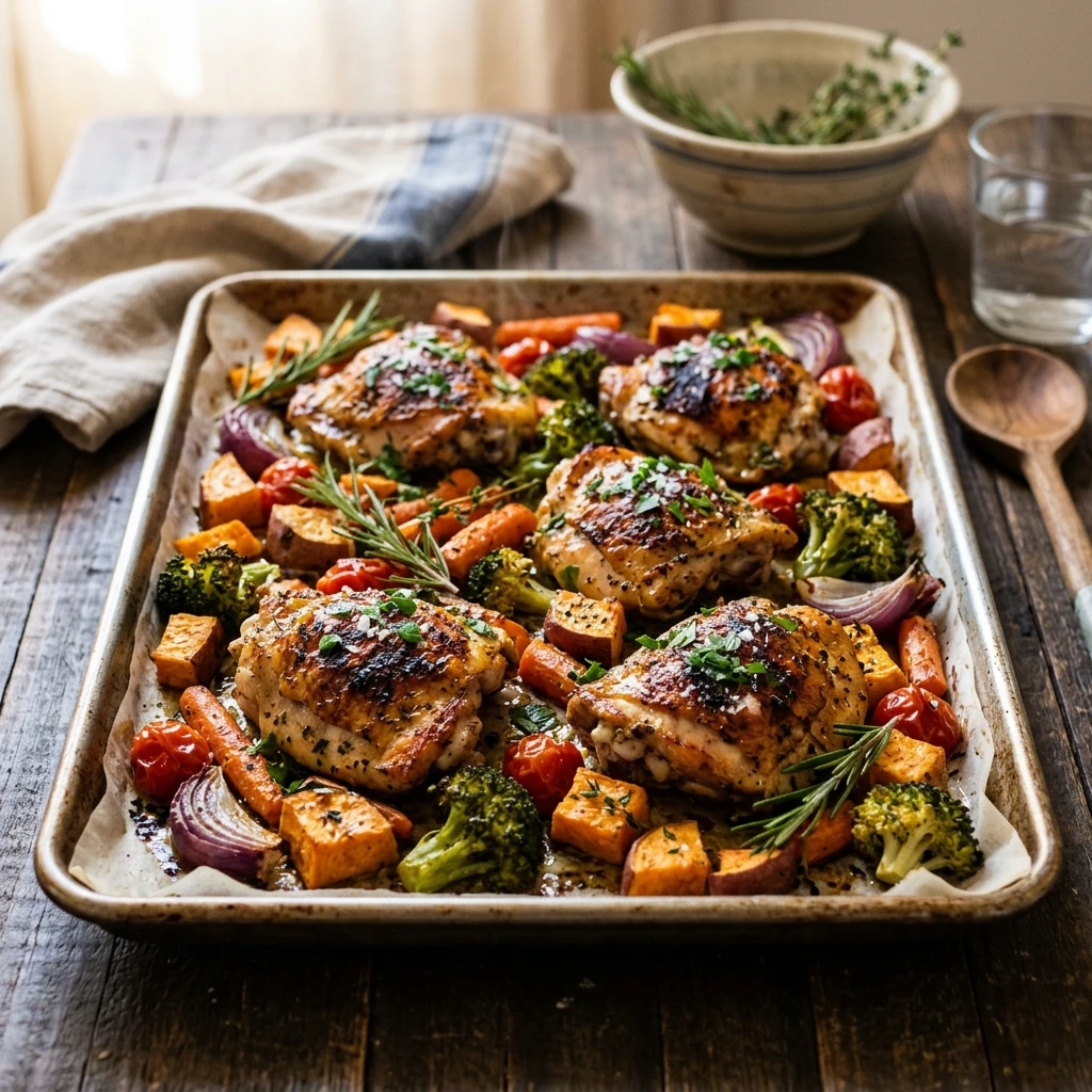 Sheet Pan Budget Chicken Veggies Under $10 One Pan Easy Family